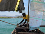 Boot vor Cobué, Mozambique